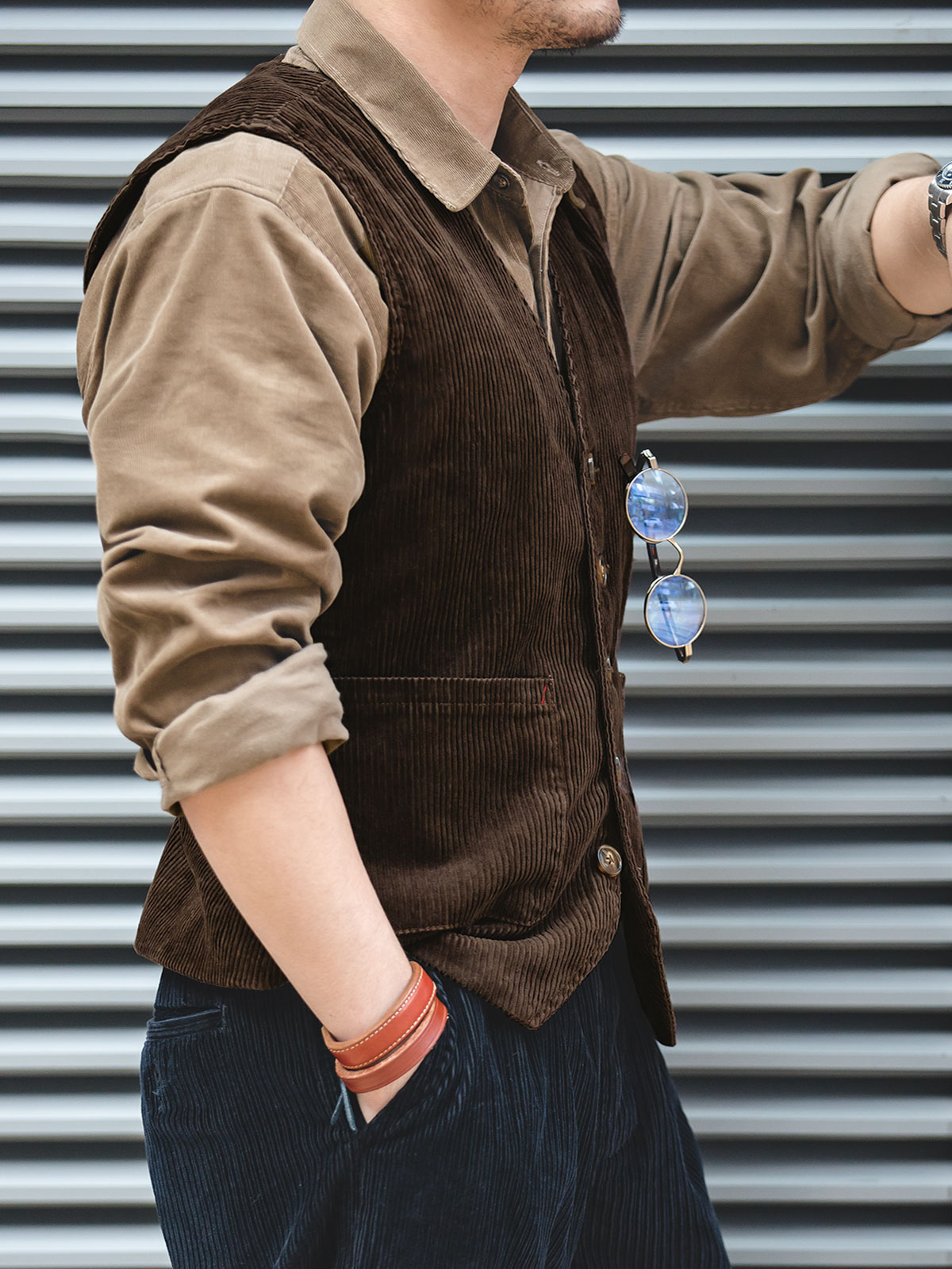 Retro Corduroy Amekaji British Style Parka