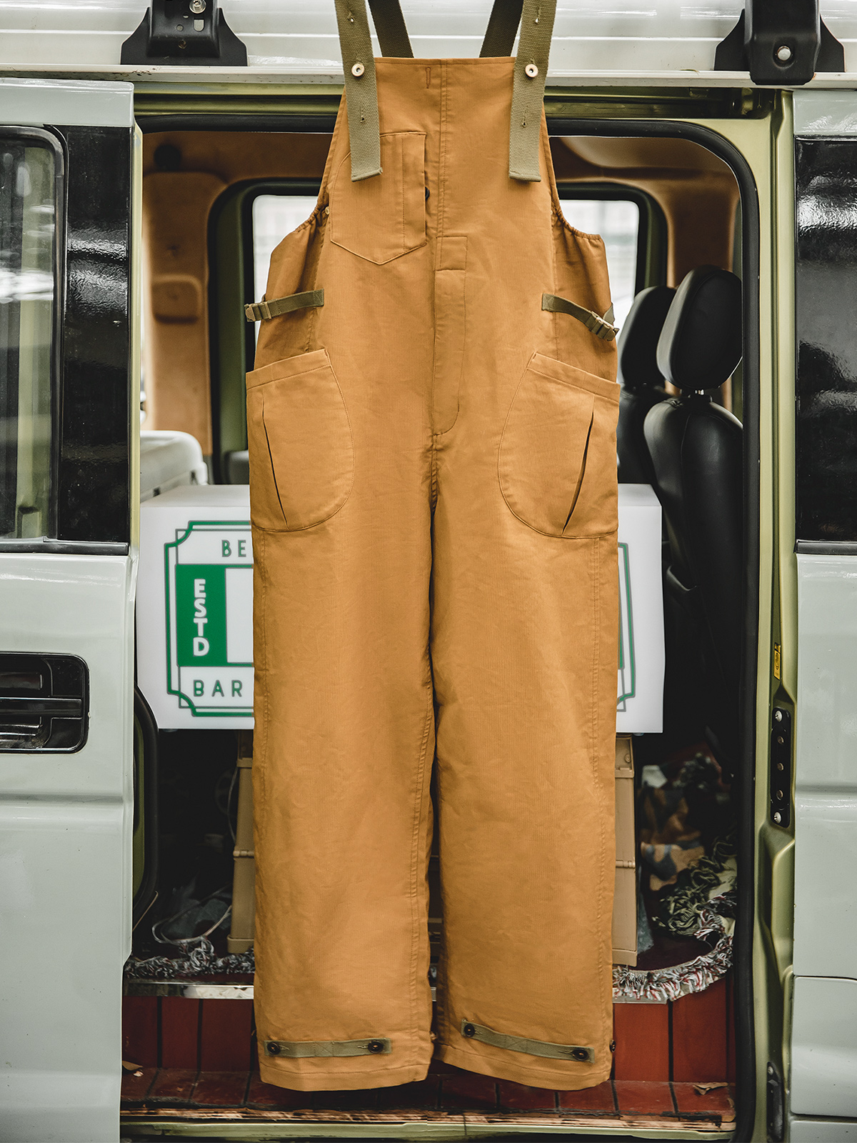 Madden Retro Casual Jumpsuit Suspender Pants Parka