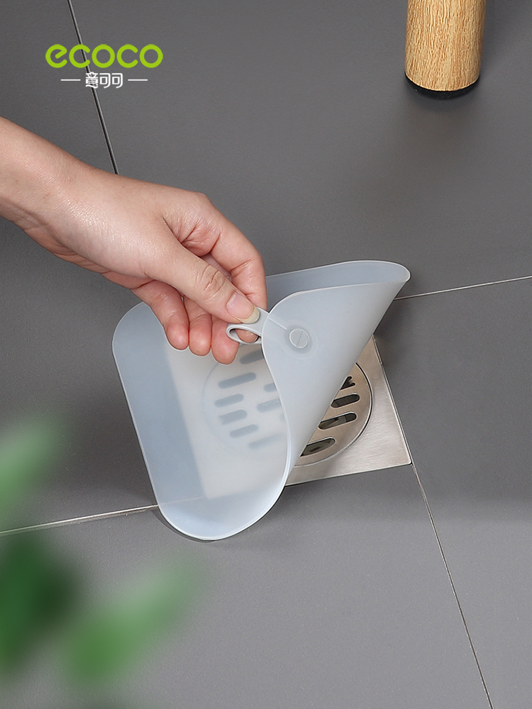 Floor Drain Odor Preventer Silica Gel Pad Toilet Anti-Odor Deodorant Sealing Cover Closure Bathroom Sewer Anti-Odor Handy Gadget