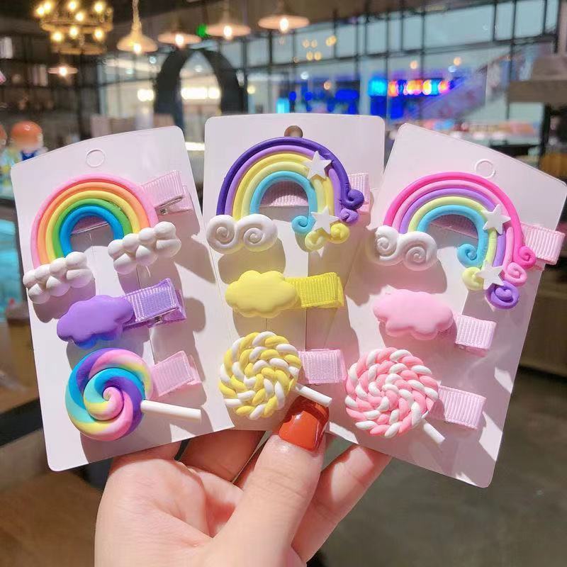 3-Piece Kids Rainbow Hair Band Set