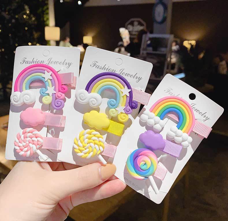 3-Piece Kids Rainbow Hair Band Set