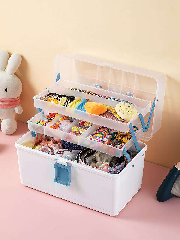 Kids Hair Accessory Organizer Baby Girl Girl Hairpin Ornament Rubber Band Headdress Hairpin Dressing Hair Rope Jewelry Box