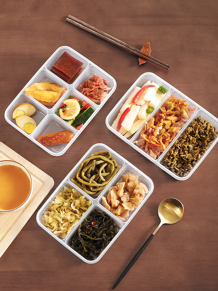 Cold Dishes Storage Box Food Crisper Storage Box Pot-Stewed Food Compartment Cold Snacks Sampler Box Retention Samples Box Mr