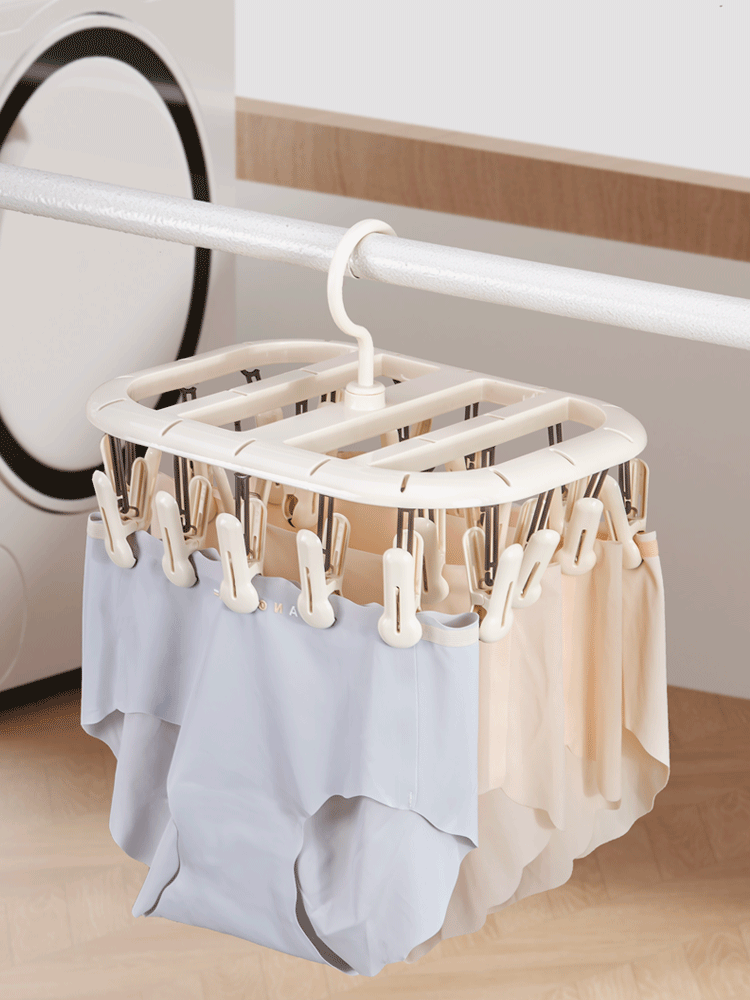 Wall Hanging Sock Handy Gadget Windproof Underwear Drying Rack
