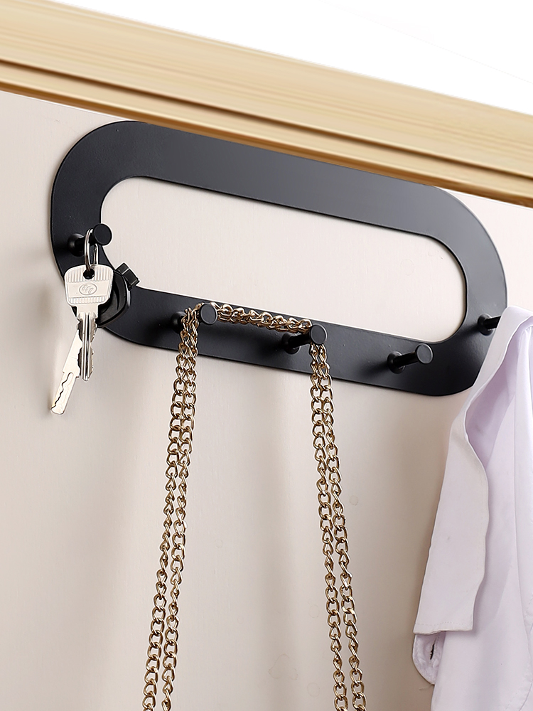 Multifunctional Hanger behind the Door No Punch Hanger Bedroom Bathroom Bathroom Dormitory Coat Hook Door Hanger