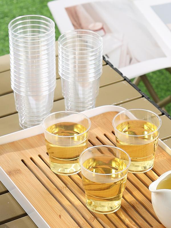 Outdoor Camping Disposable Cup Water Cup Aviation Cup Tea Cup Thickened Hard Plastic Commercial Transparent Space Cup