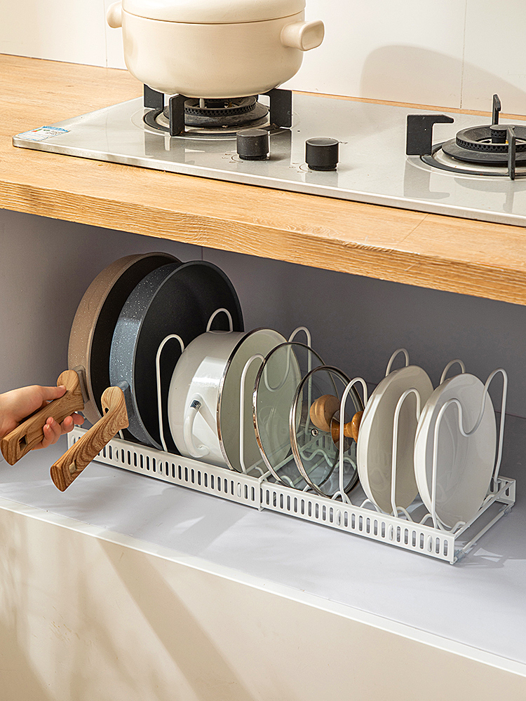Adjustable Telescopic Cabinet Inner Pot Kitchen Rack