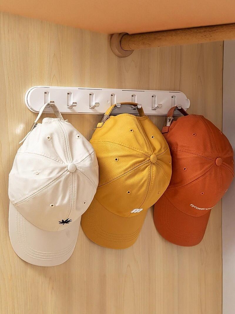 Hook Punch-Free Retractable Storage Camisole Wall-Mounted Coat and Cap Storage Wardrobe Cabinet Sliding Rail Pull-out Hanger