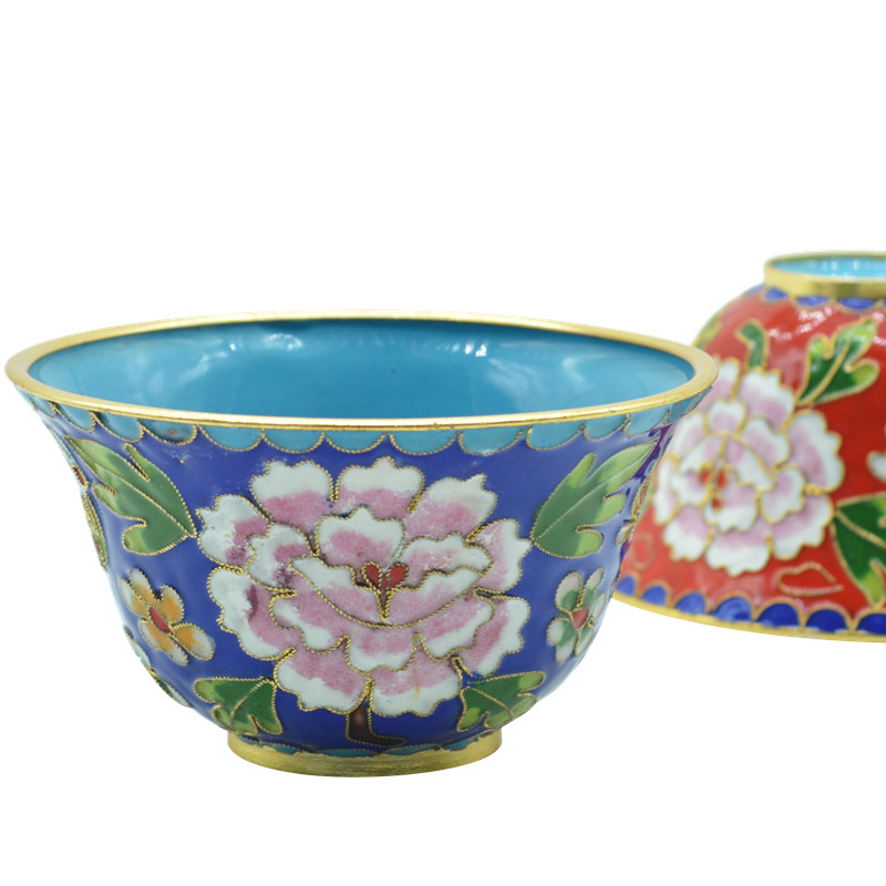 Non-Heritage Cloisonne Folk Features for Foreigners Cloisonne Bowl