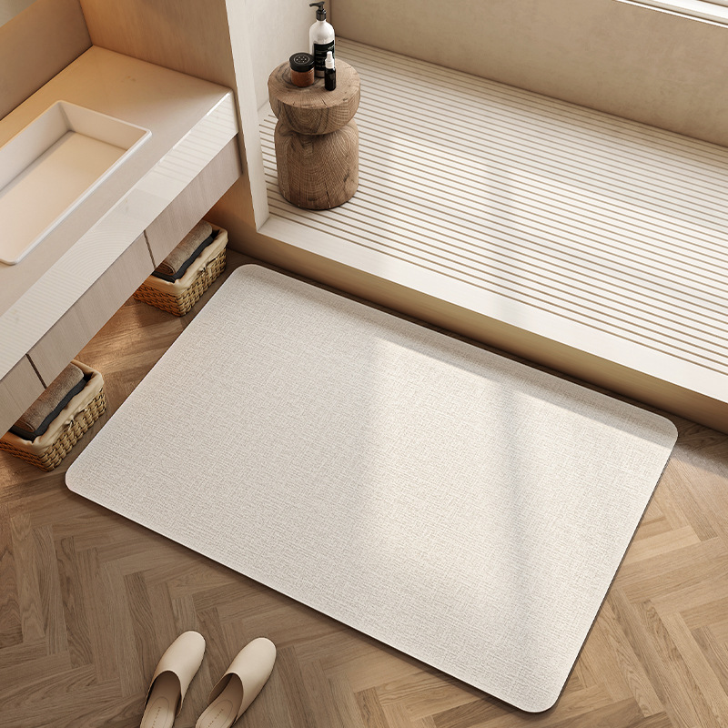 Cream Style Bathroom Diatom Ooze Floor Mat Toilet Water-Absorbing Quick-Drying Mat Bathroom Non Slip Door Mat Cutting Mat