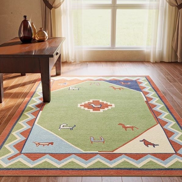 Moroccan Ethnic Style Carpet Living Room Full of Sofa Coffee Table Cushion Bedroom Easy-Care Crystal Velvet Carpet