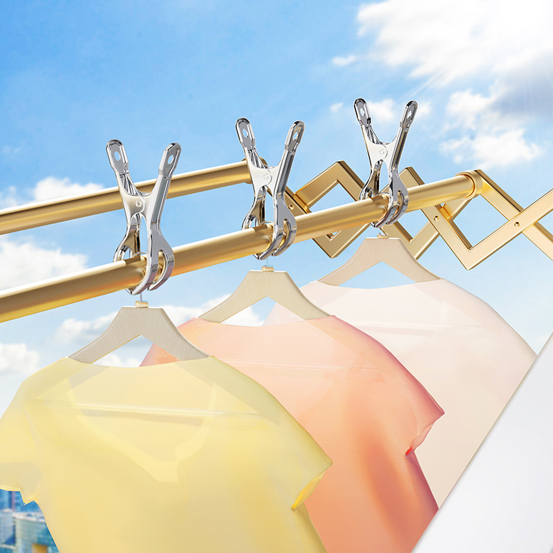 Stainless Steel Big Clip Clothes Hanger Windproof Fixed Socks' Clip Clothes Clip For Home Extra Large Quilt Fantastic