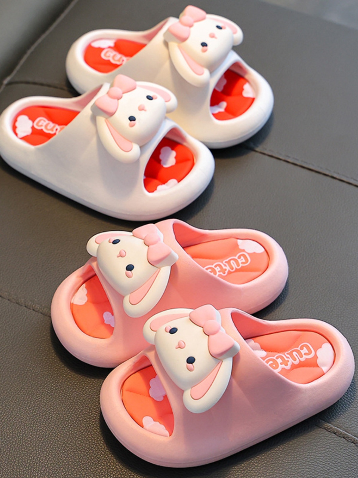 Parent-Child Sandals Princess Cartoon Sandals Internet Celebrity Non Slip Bathroom Bath Home Outwear Couple Shit Feeling Female Summer