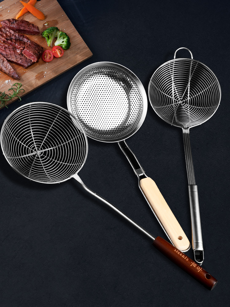 Jujiajia Hot Pot Mesh Basket Handy Gadget Stainless Steel Colander