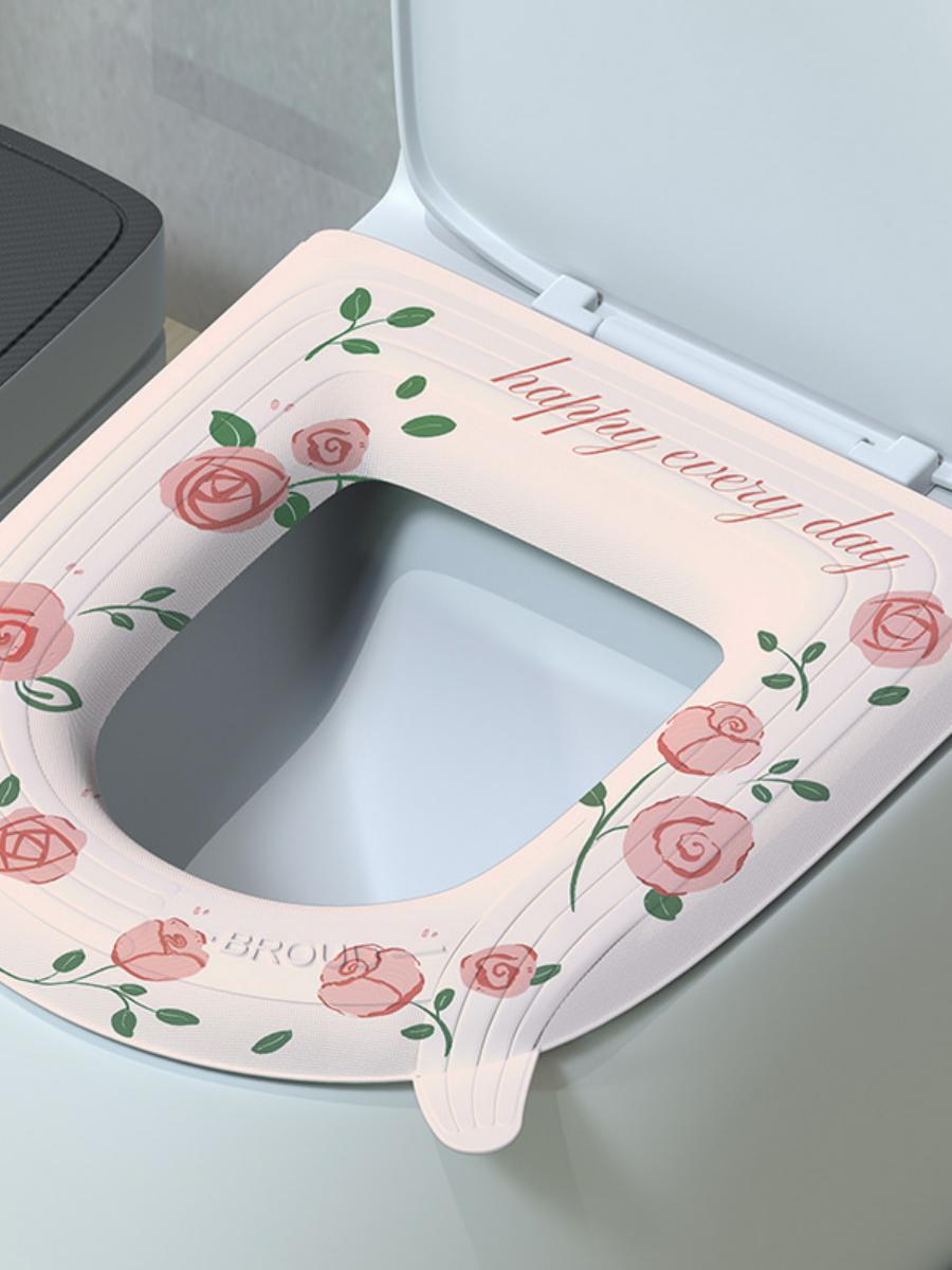 For Home Waterproof Toilet Seat Cover Pad Summer All Year Round Neutral Foam Closestool Cushion Wash-Free Stain-Resistant Paste Toilet Seat Cover Eva