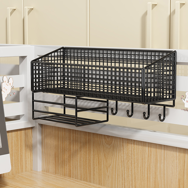 Office Desk Hanging Basket Station Screen Partition Hanging Shelf Office Supplies Multi-Layer Storage Organizing Handy Gadget