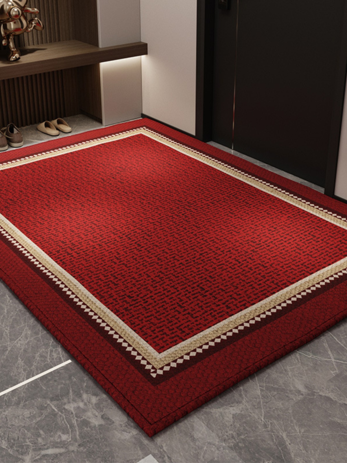 Entrance Door Mat Festive Red Door Mat Entrance Mats Belgium Velvet Door Mat Door Mat Fancy