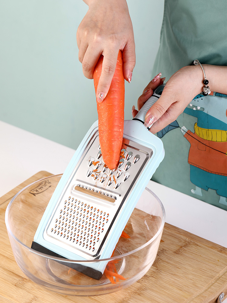 Jujiajia Grater Multi-Functional Kitchen Grater For Home Three-in-One Stainless Steel Potato Cutting Turnip Strip Handy Gadget