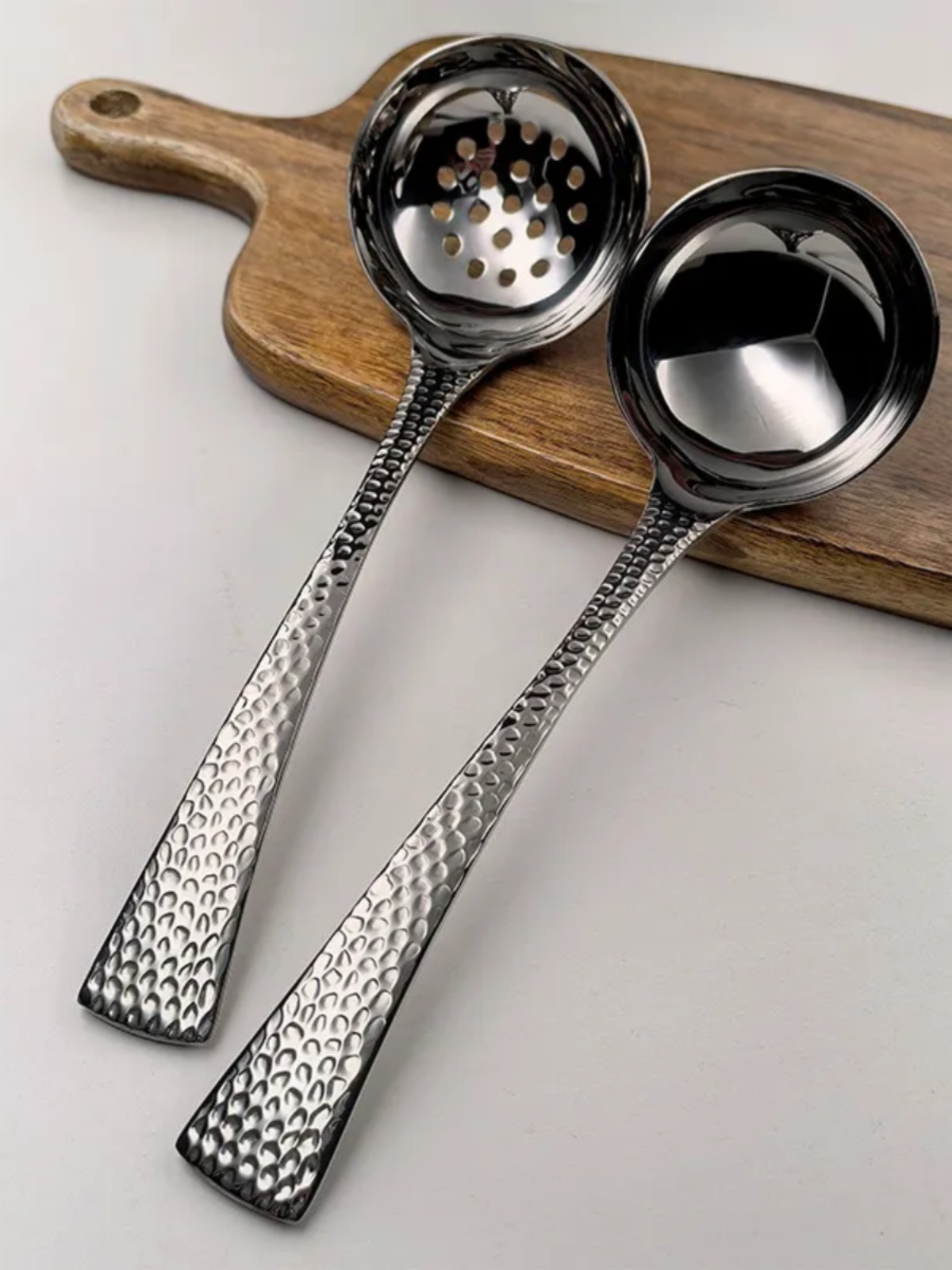 304 Stainless Steel Soup Ladle Leaking For Home Kitchen Hot Pot Soup Spoon Hotel Restaurant Good-looking Spoon Hot Pot Spoon Suit