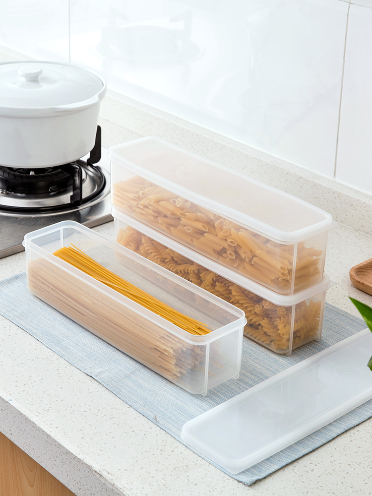 Jujiajia Japanese Kitchen Plastic Seal Box Chopsticks Holder Spaghetti Noodle Noodle Preservation Box Tableware Storage Box
