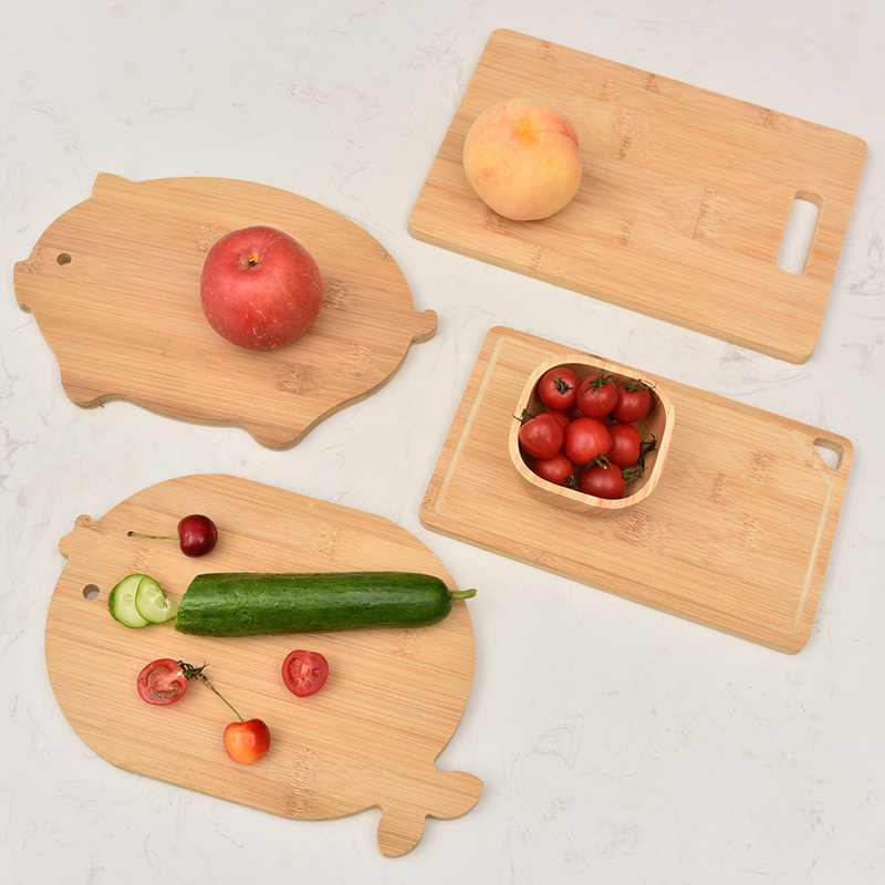 Double-Sided Fruit Cooked Food Classification Chopping Board For Home Multi-Purpose Chopping Board Cartoon Creative Dual Purpose Solid Bamboo Cutting Board