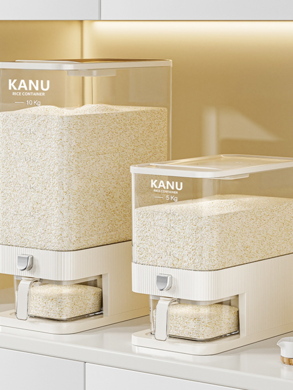 Classy Press Rice Bucket Insect-Proof Moisture-Proof Sealed For Home Food Grade Rice Bin Flour Storage Container Coarse Grains Rice Jar