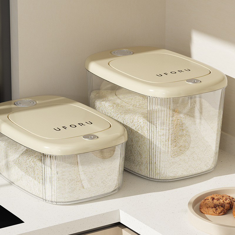 Household Insect-Proof Moisture-Proof Pressing Rice Bucket Food Grade Sealed Rice Jar Rice Storage Box Sealed Jar
