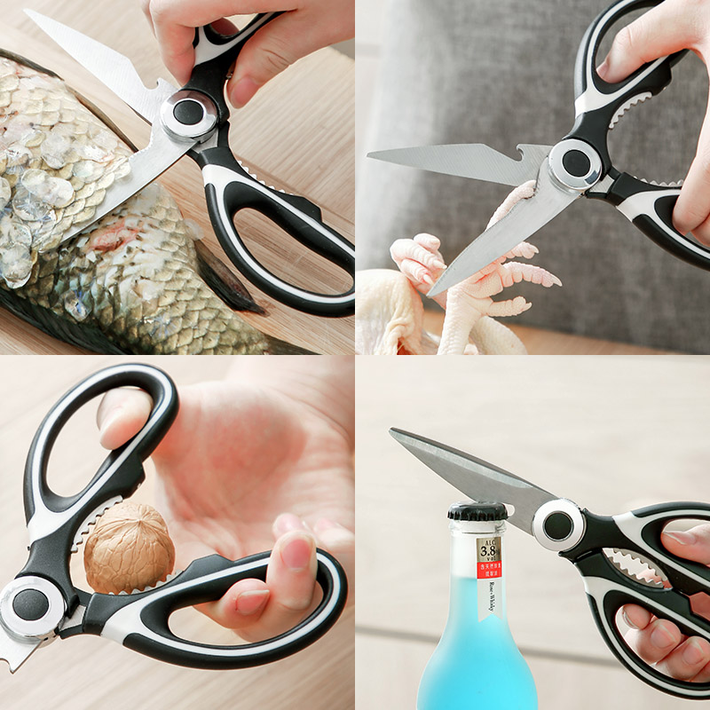 Jujiajia Multi-Functional Kitchen Scissors Stainless Steel Scissor Chicken Bone Special Scissors For Home Food Scissors Strong Chicken Bone Scissors