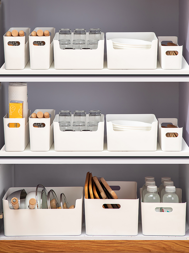 Kitchen Storage Box Household Cabinets Seasoning Organize Fantastic Desktop Sundries Storage Basket Increase Capacity Storage Box