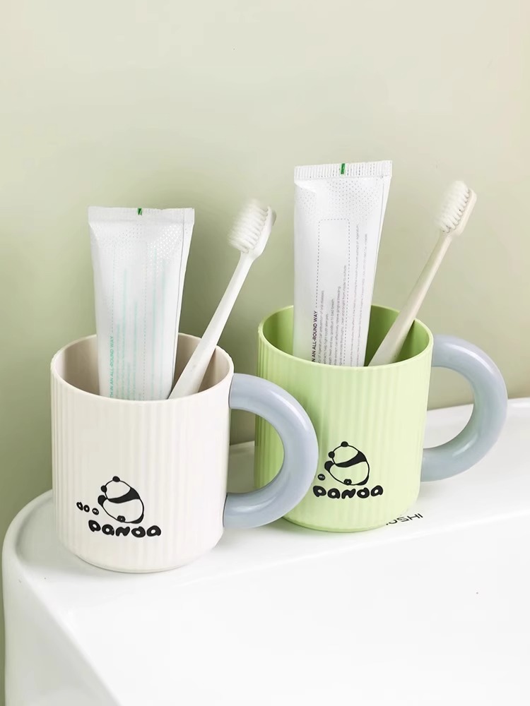 Gargle Cup Cute Good-looking Household Wash Cup Couple Cups Cartoon Minimalist Thickened Toothbrush Cup with Handle
