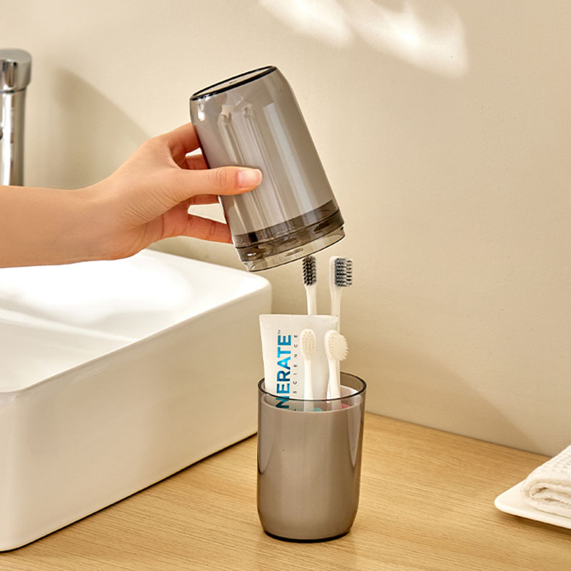 Jujiajia Travel Mouthwash Cup Toothbrush Storage Box Portable Tooth-Cleaners Wash Cup Detachable and Split Tooth-Cleaners Set