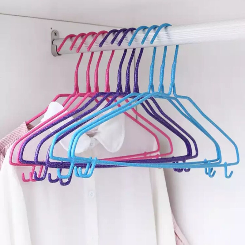 Clothes Hanger Dormitory Clothes Hanger PVC Coated Hanger Household Hangers Clothes Hanger Chapelet Storage Hanger Adult Thickened Hangers