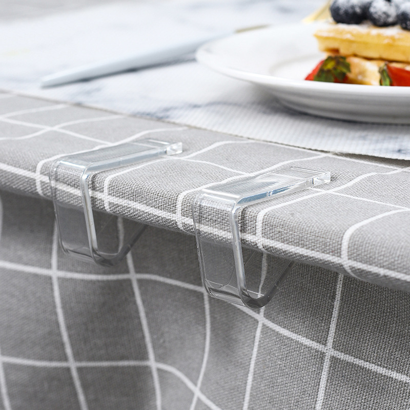 Tablecloth Non-Slip Clip Transparent Fixing Buckle Kitchen Table Cloth Clip Home Tablecloth Non-Slip Holder Punch-Free