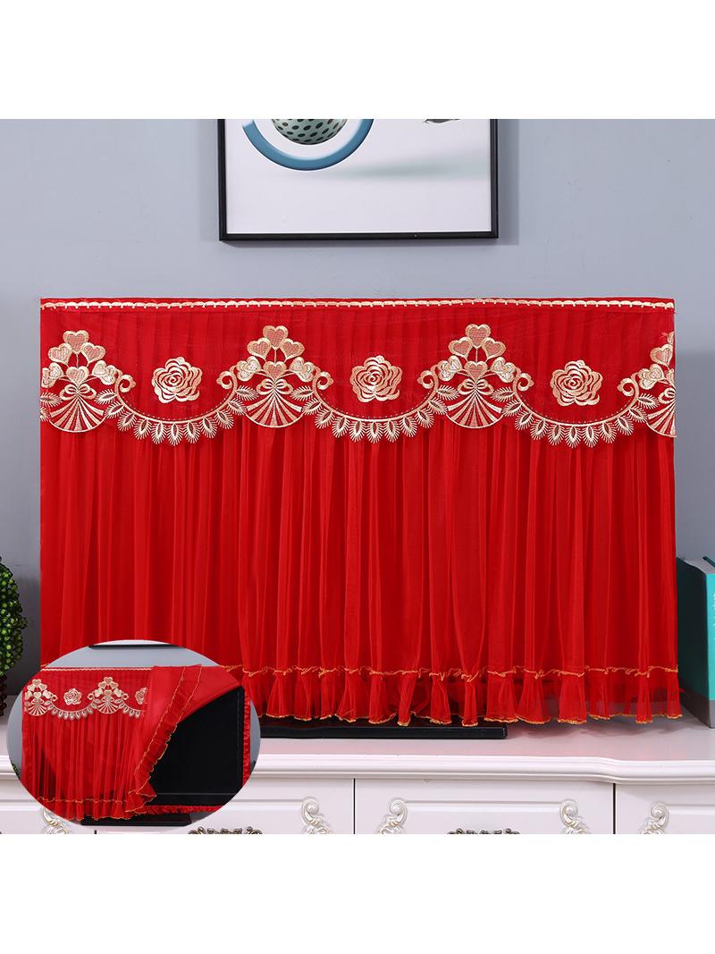 Jujiajia Always-on TV Cover All-Inclusive Case TV Dust Cover LCD Desktop Wall Hanging Curved Surface For Home Wedding