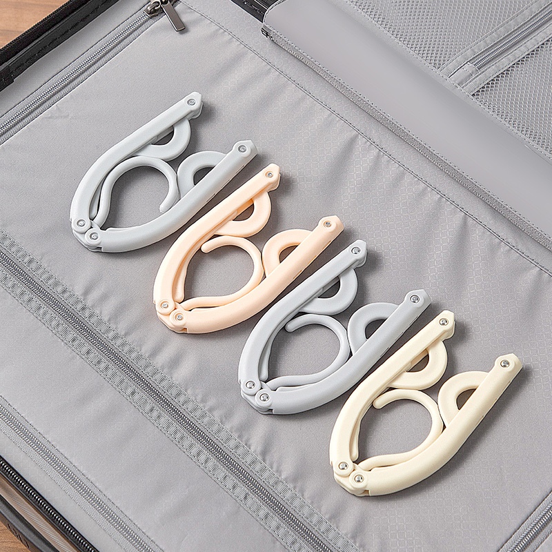 Jujiajia Foldable Hanger Portable Travel Socks Airing Gadget Travel Hanger Dormitory Plastic Hanger Clothes Hanger
