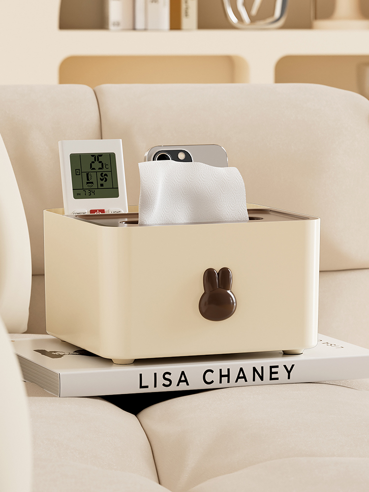 Tissue Box Living Room High-End Light Luxury High-Grade Tissue Box Desktop Napkin Box Tea Table Storage Box Tissue Box