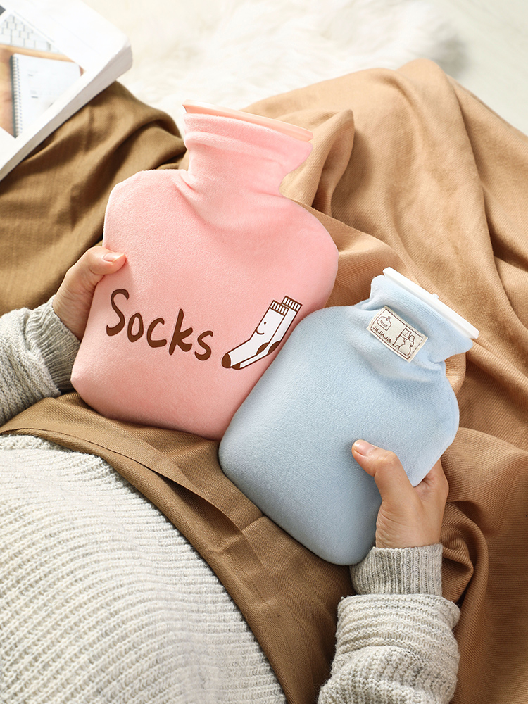 Hot Water Bag Water Injection Large Hot Compress Hand Warmer Warm Belly Irrigation Stuffed Hot-Water Bag Thickened Explosion-Proof Winter Special