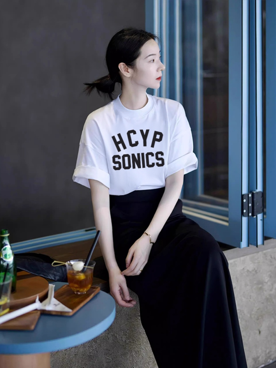 Dopamine Summer Sweet Girl Short-Sleeved T-shirt for Women 2025 New Arrival Minimalist Fashion All-Matching Western Style Youthful-Looking Tops Summer