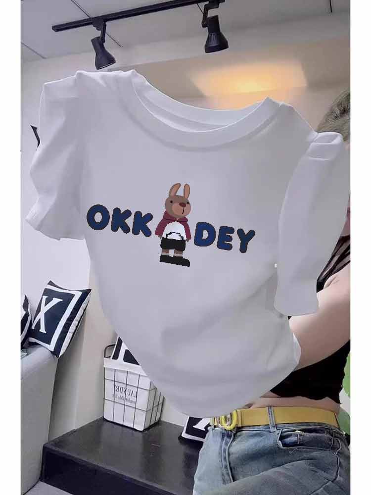 Korean Style Wear Stylish Short Sleeve T-Shirt Women 2025 New Summer Women's Clothes Cotton round Neck Half Sleeve Elegant Tops