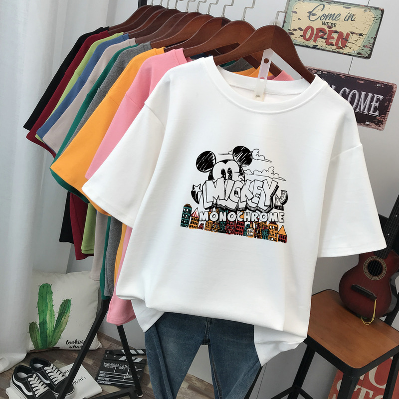 Mickey 240 Short-Sleeved Loose Oversize Women's Clothing