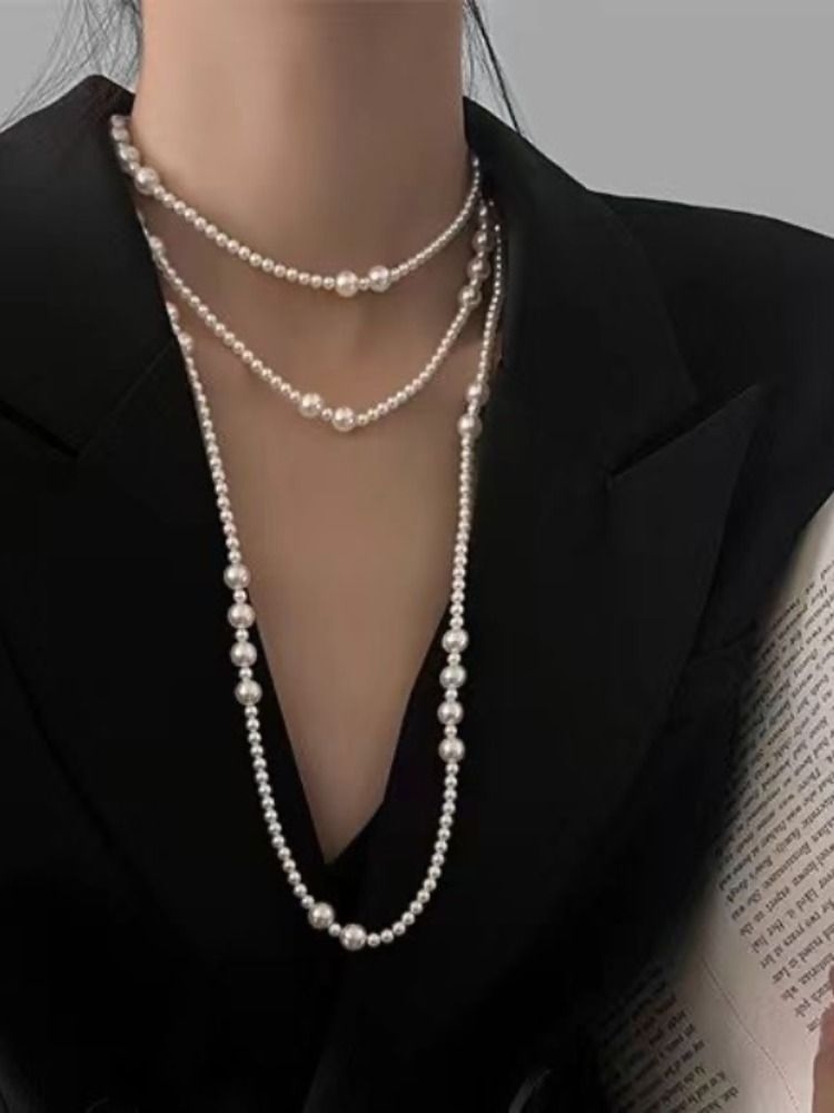 Really Many Hemp Gray Long Women's Twin High-End White Pearl