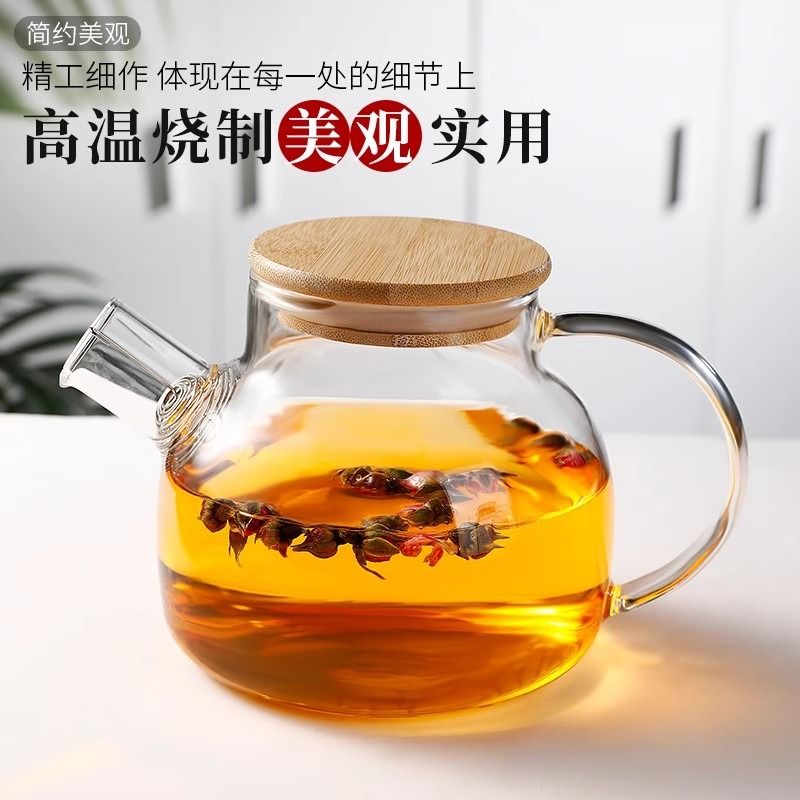 Tea Set Suit Health Preservation Scented Teapot Candle Tea Boiling Candlestick Teapot Open Fire Handmade Borosilicate Heating Constant Temperature
