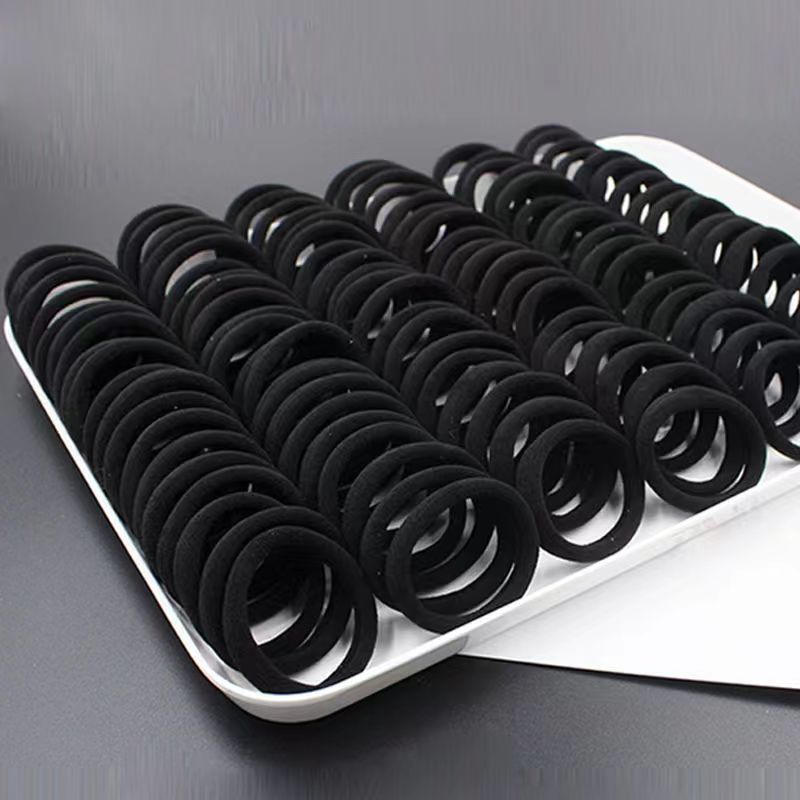 Black Seamless Rubber Band Milk Tea Mixed Color Hair Accessories Milk Tea Mixed Color Hair Accessories