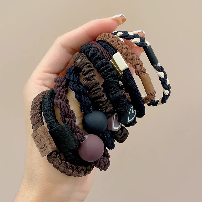 Hair Rope Girls' Highly Elastic Rubber Band Headdress Ponytail