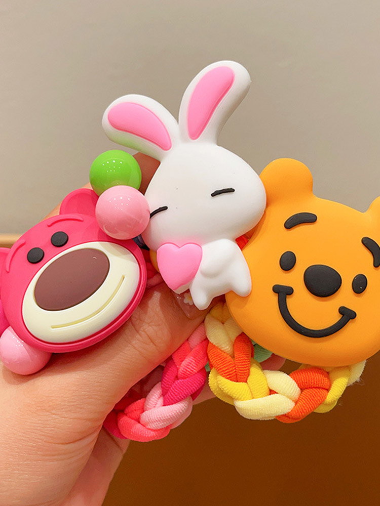 High Ponytail Rubber Band Hair Ring Strawberry Bear Cartoon