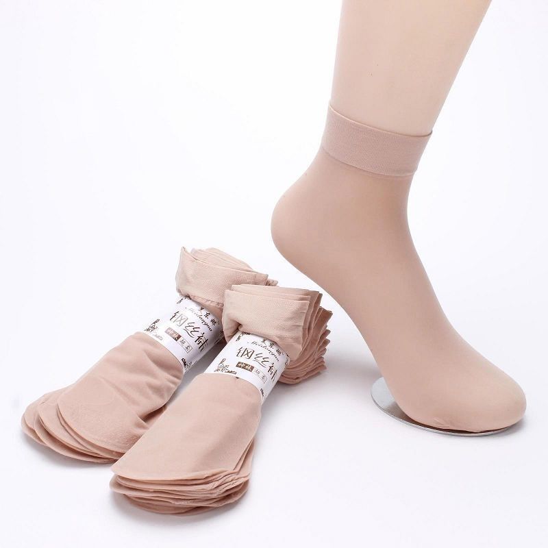 Women's Socks 30 Pairs of Flesh Color Spring and Summer Velvet Stockings