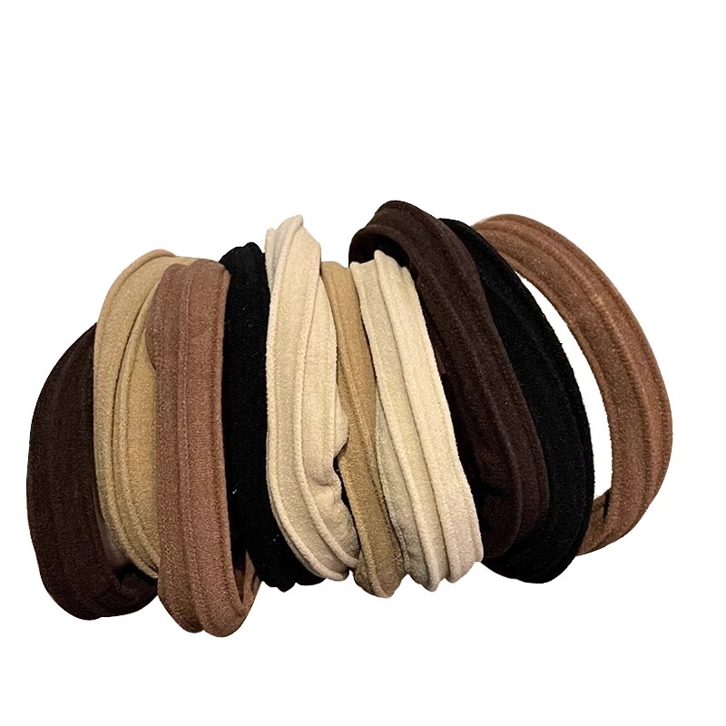 10 Pack Milk Tea Color Seamless Elastic Hair Ring Rubber Bands