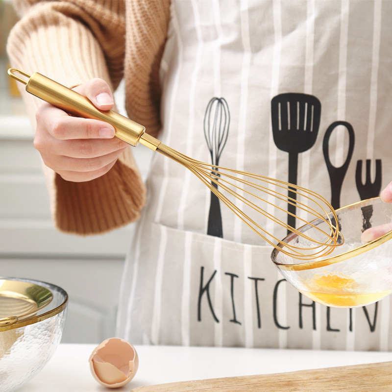 304 Stainless Steel Eggbeater Manual Butter Egg Baking at Home Stirring Rod Small