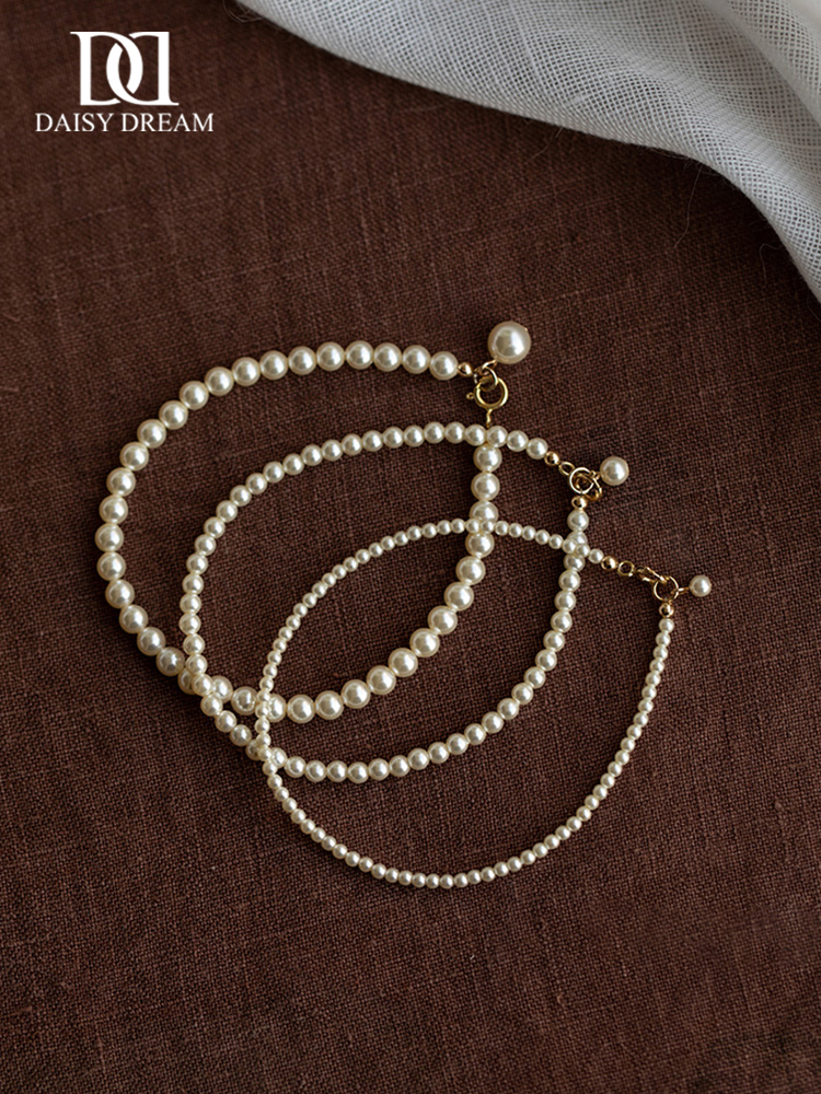 2mm Extremely Fine Shijia Pearl Bracelet Female 2025 New Arrival Niche Style Classy Bracelet Good-looking Student Party Bracelet