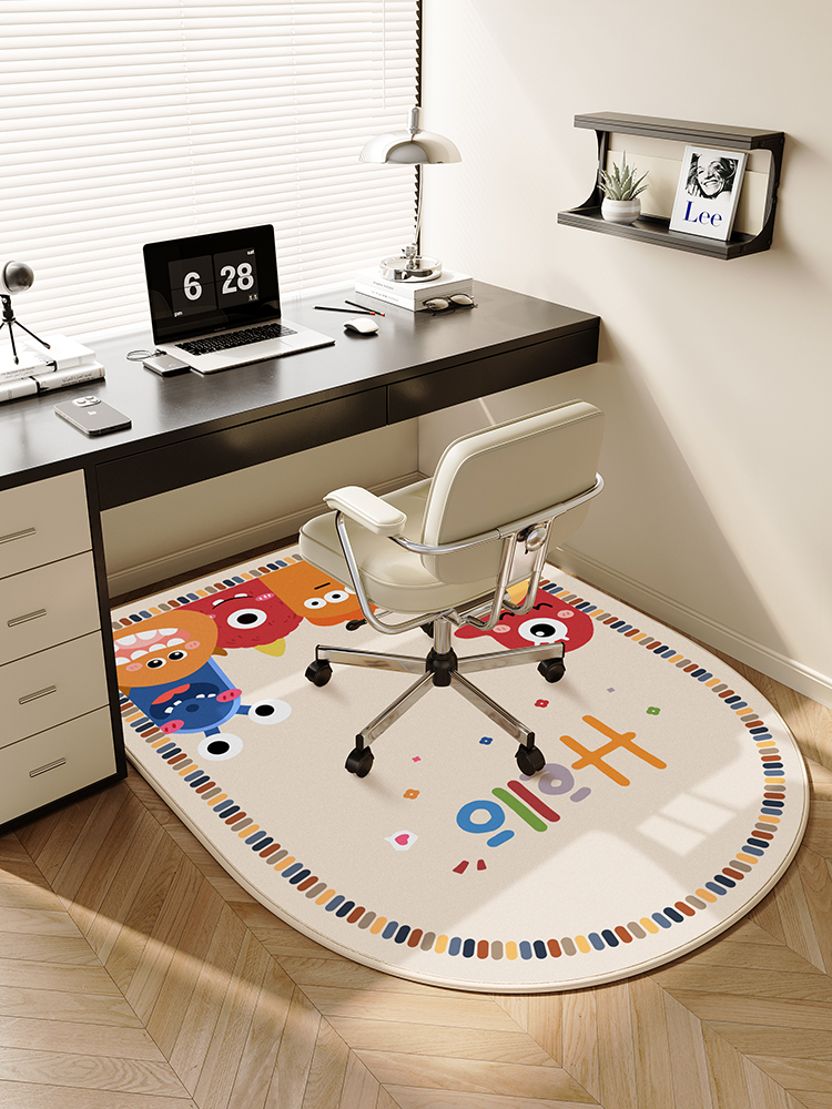 Computer Chair Floor Mat Study Kids Student Study Table Swivel Chair Pulley Seat Mat Bedroom Carpet Bedside Foot Mat